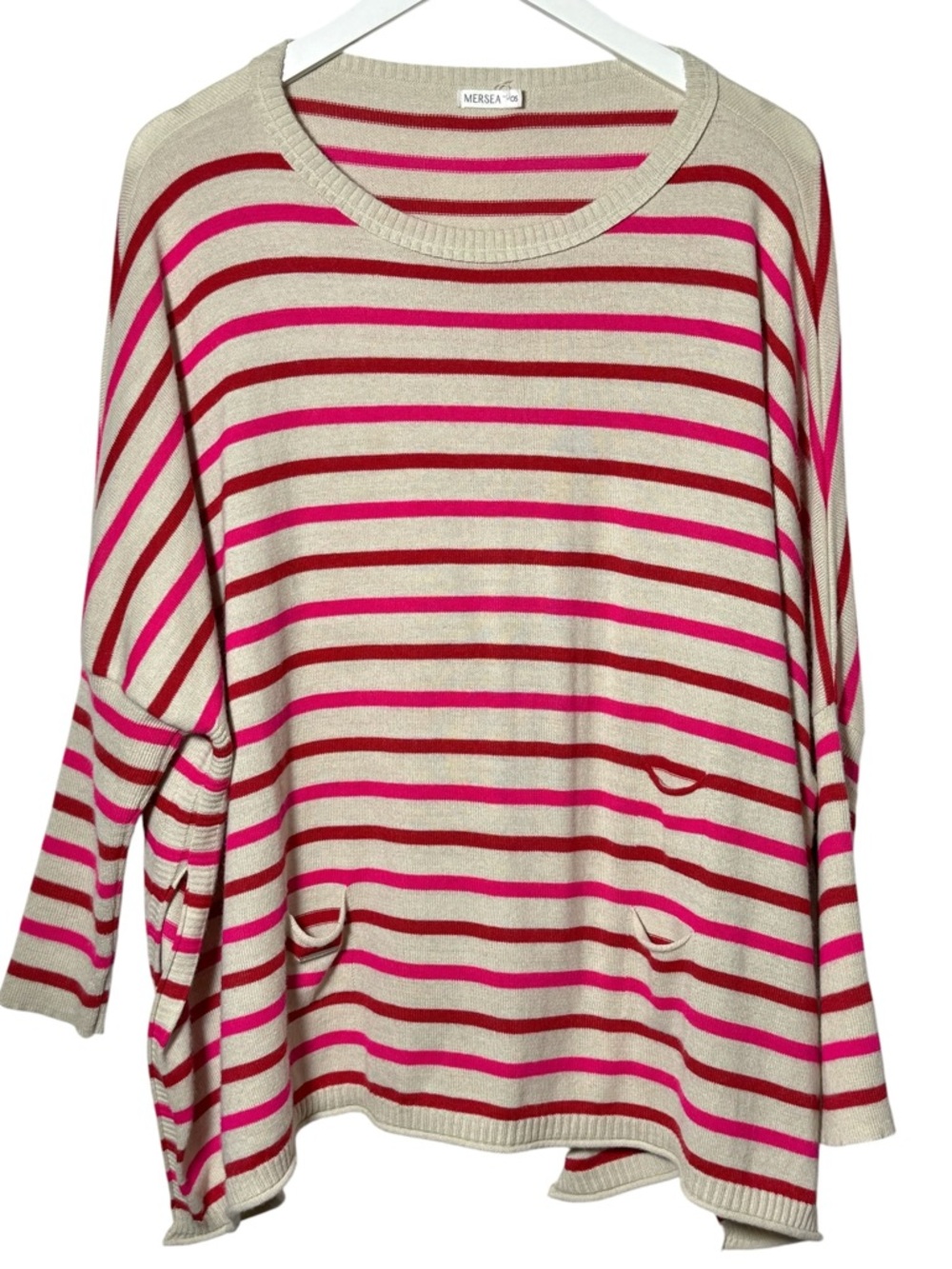 MERSEA Catalina Crewneck Sweater in Poppy Stripe OS - Picture 3 of 11
